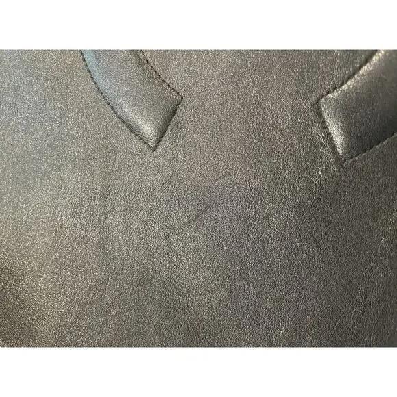 CHANEL 1994 VINTAGE BLACK 24K GOLD CHUNKY CHAIN CLASSIC CC LEATHER TOTE BAG - Picture 12 of 16